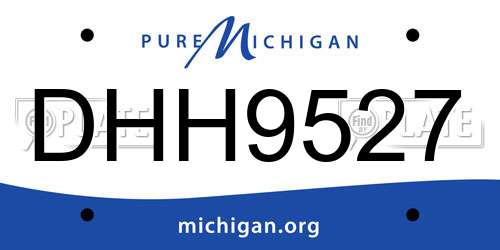 DHH9527 Michigan License Plate