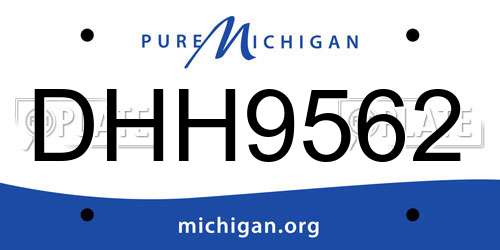 DHH9562 Michigan License Plate