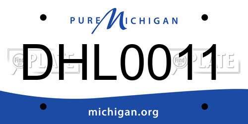 DHL0011 Michigan License Plate