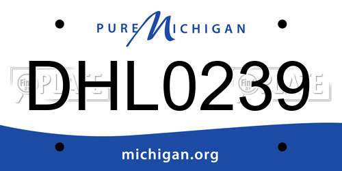 DHL0239 Michigan License Plate