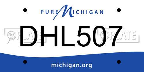 DHL507 Michigan License Plate