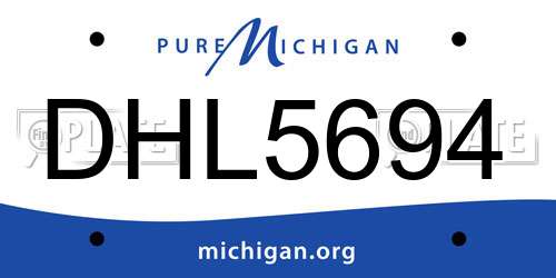 DHL5694 Michigan License Plate