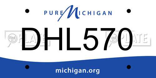DHL570 Michigan License Plate