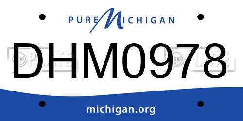 DHM0978 Michigan License Plate