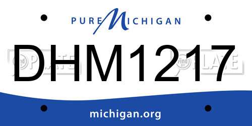 DHM1217 Michigan License Plate