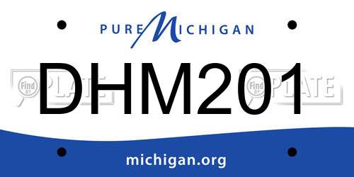 DHM201 Michigan License Plate