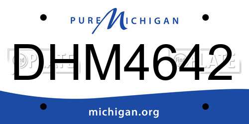 DHM4642 Michigan License Plate