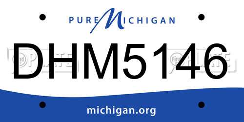 DHM5146 Michigan License Plate