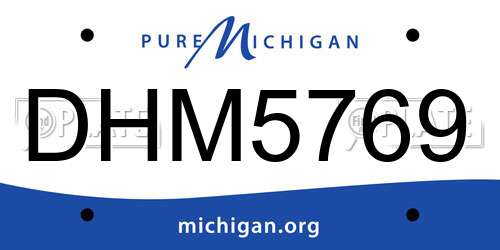 DHM5769 Michigan License Plate