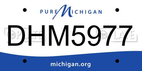 DHM5977 Michigan License Plate