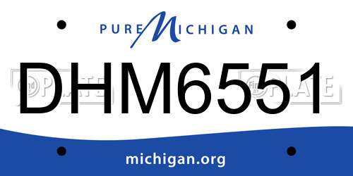 DHM6551 Michigan License Plate