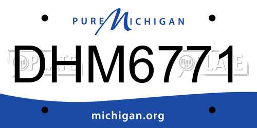 DHM6771 Michigan License Plate