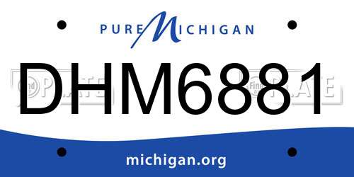 DHM6881 Michigan License Plate