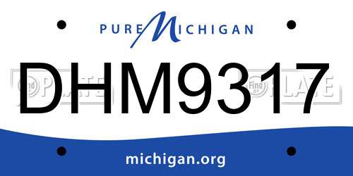 DHM9317 Michigan License Plate