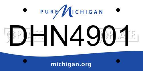 DHN4901 Michigan License Plate
