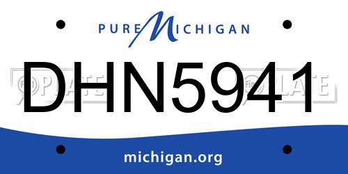 DHN5941 Michigan License Plate
