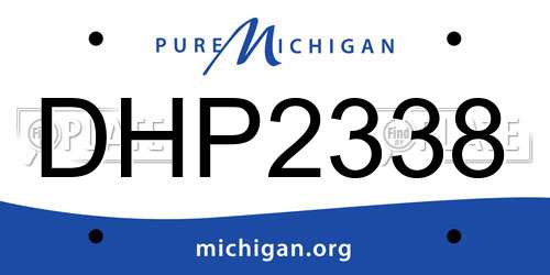 DHP2338 Michigan License Plate