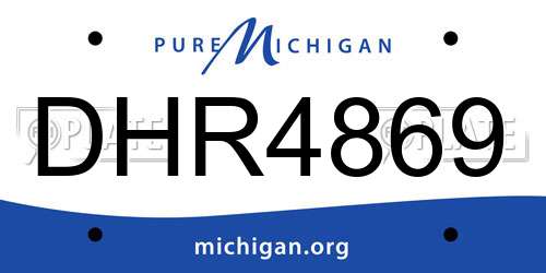 DHR4869 Michigan License Plate