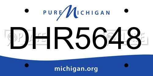 DHR5648 Michigan License Plate