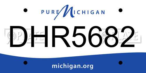DHR5682 Michigan License Plate