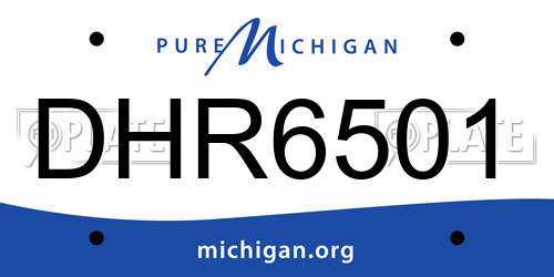 DHR6501 Michigan License Plate