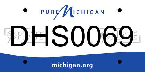 DHS0069 Michigan License Plate