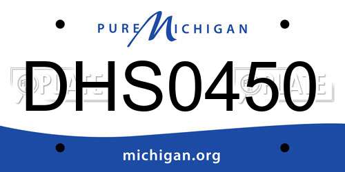 DHS0450 Michigan License Plate