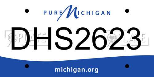 DHS2623 Michigan License Plate