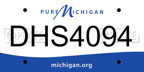 DHS4094 Michigan License Plate
