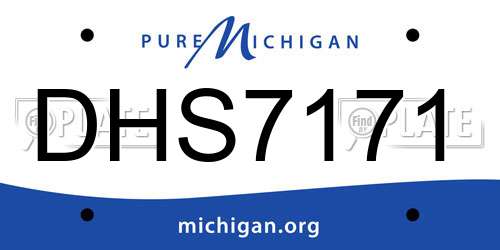 DHS7171 Michigan License Plate