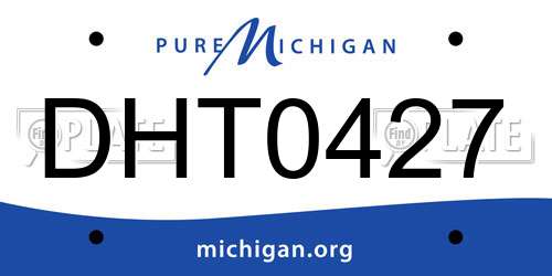 DHT0427 Michigan License Plate