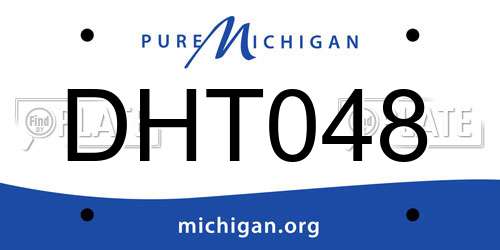 DHT048 Michigan License Plate