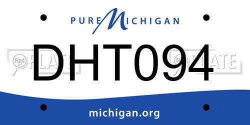 DHT094 Michigan License Plate