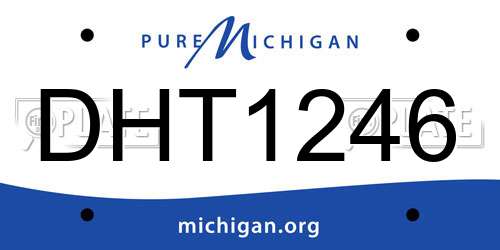 DHT1246 Michigan License Plate