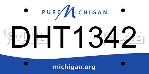 DHT1342 Michigan License Plate