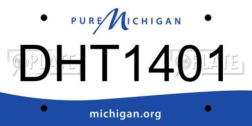 DHT1401 Michigan License Plate