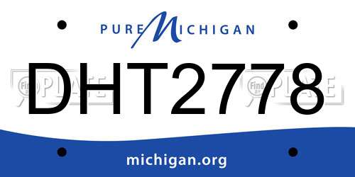 DHT2778 Michigan License Plate