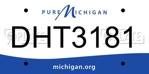 DHT3181 Michigan License Plate