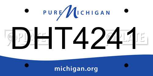 DHT4241 Michigan License Plate