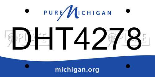 DHT4278 Michigan License Plate