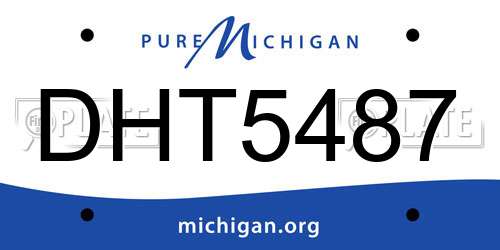 DHT5487 Michigan License Plate