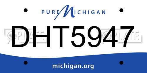 DHT5947 Michigan License Plate