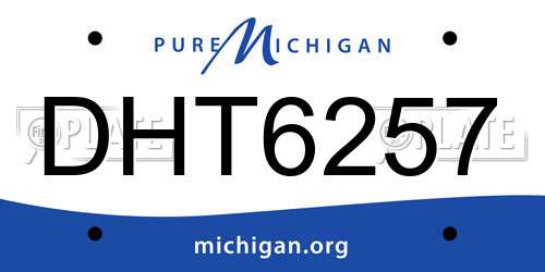 DHT6257 Michigan License Plate