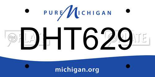 DHT629 Michigan License Plate