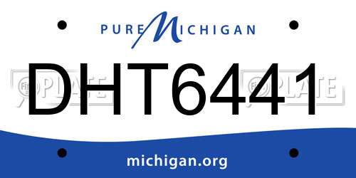 DHT6441 Michigan License Plate