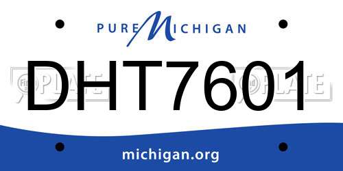 DHT7601 Michigan License Plate