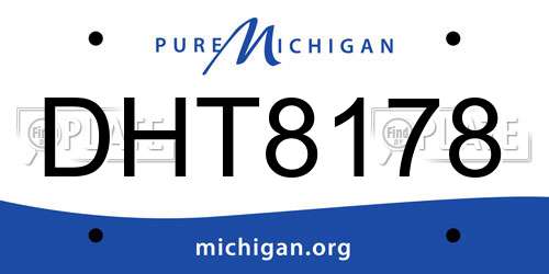 DHT8178 Michigan License Plate