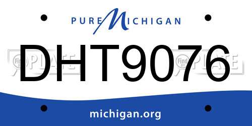 DHT9076 Michigan License Plate