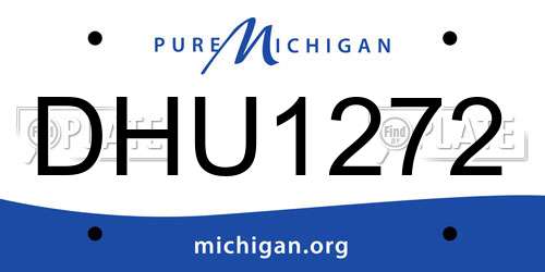 DHU1272 Michigan License Plate