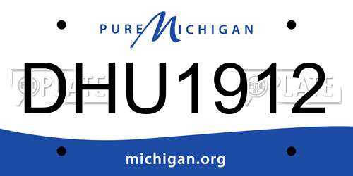 DHU1912 Michigan License Plate